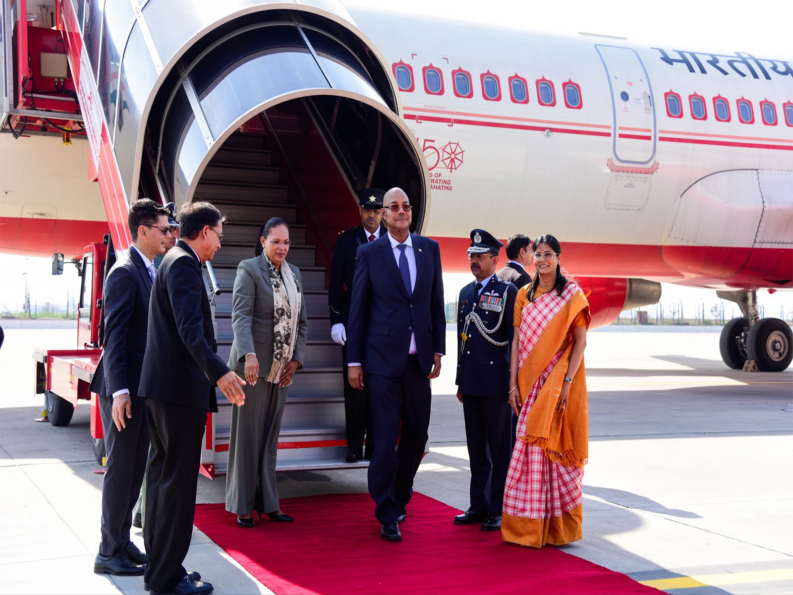 Seychelles President Herminie arrives in New Delhi (Photo/X@MEAIndia)
