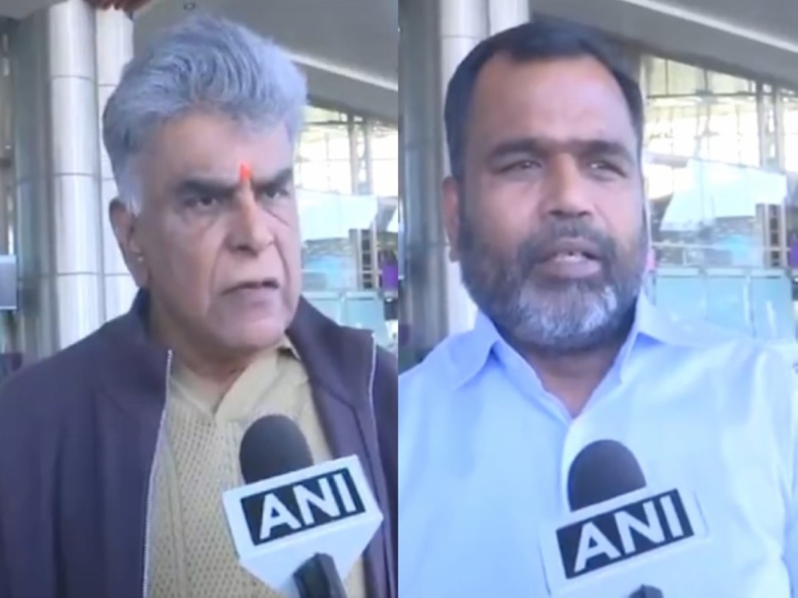 AEPC chairman A Sakthivel (L) and Tirupur Exporters Association president KM Subramanian (Photo: ANI) 