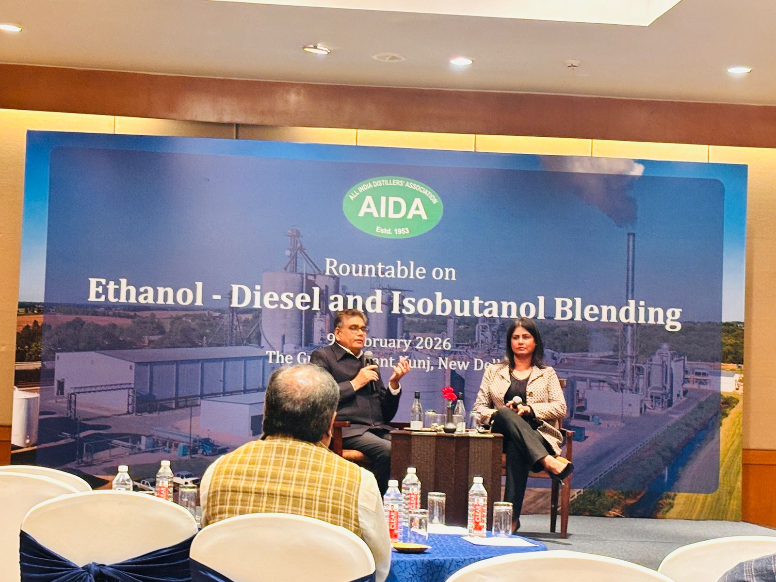 Bharati Balaji, Director of AIDA at a roundtable on ethanol-diesel and isobutanol blending. (Photo: ANI)