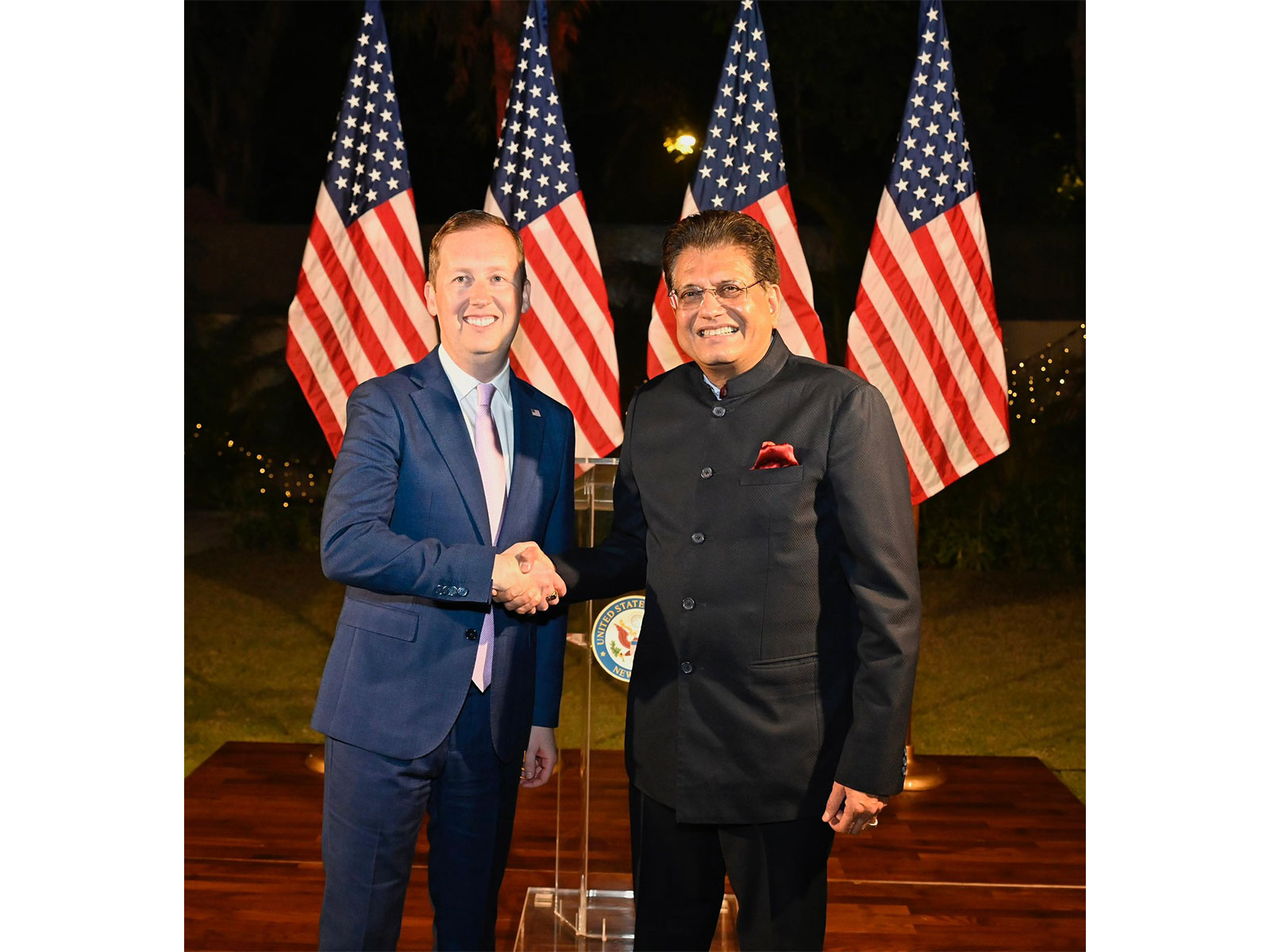Minister Piyush Goyal with US Ambassador Sergio Gor (Photo- X/@PiyushGoyal)