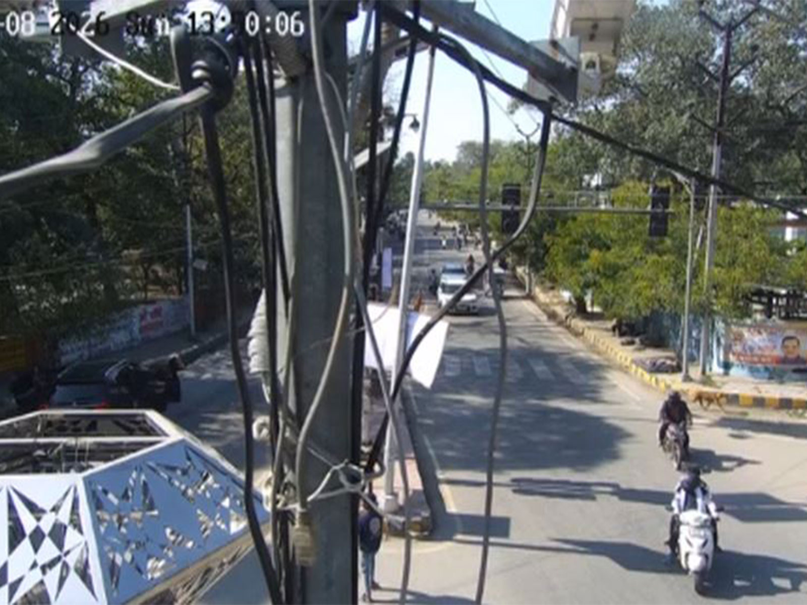 CCTV visual of Lamborghini car accident in Kanpur (Photo/ Kanpur Traffic Police)