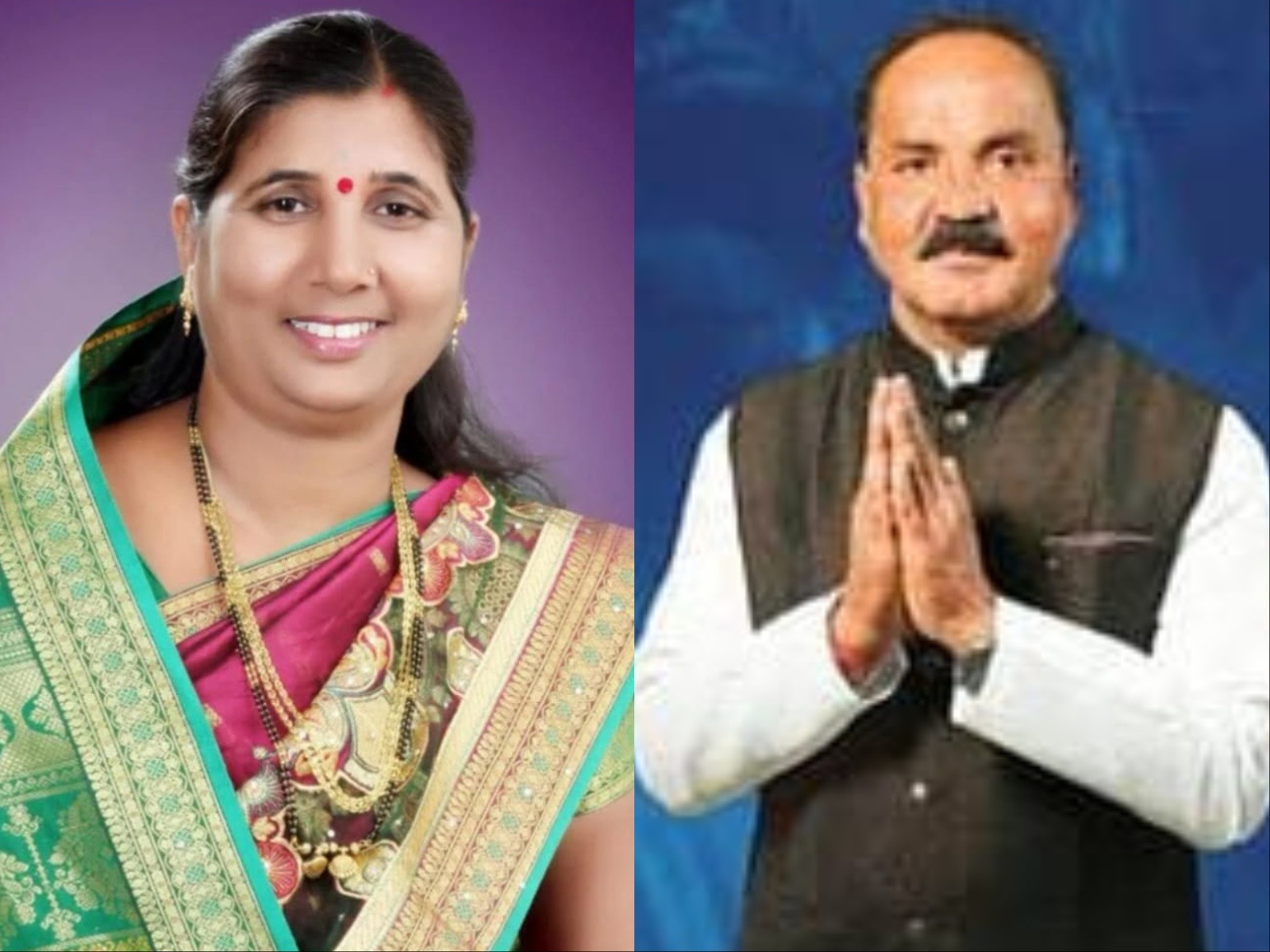 Chandrapur Mayor Sangeeta Khandekar and Deputy Mayor Prashant Danav. (Photo/ANI)