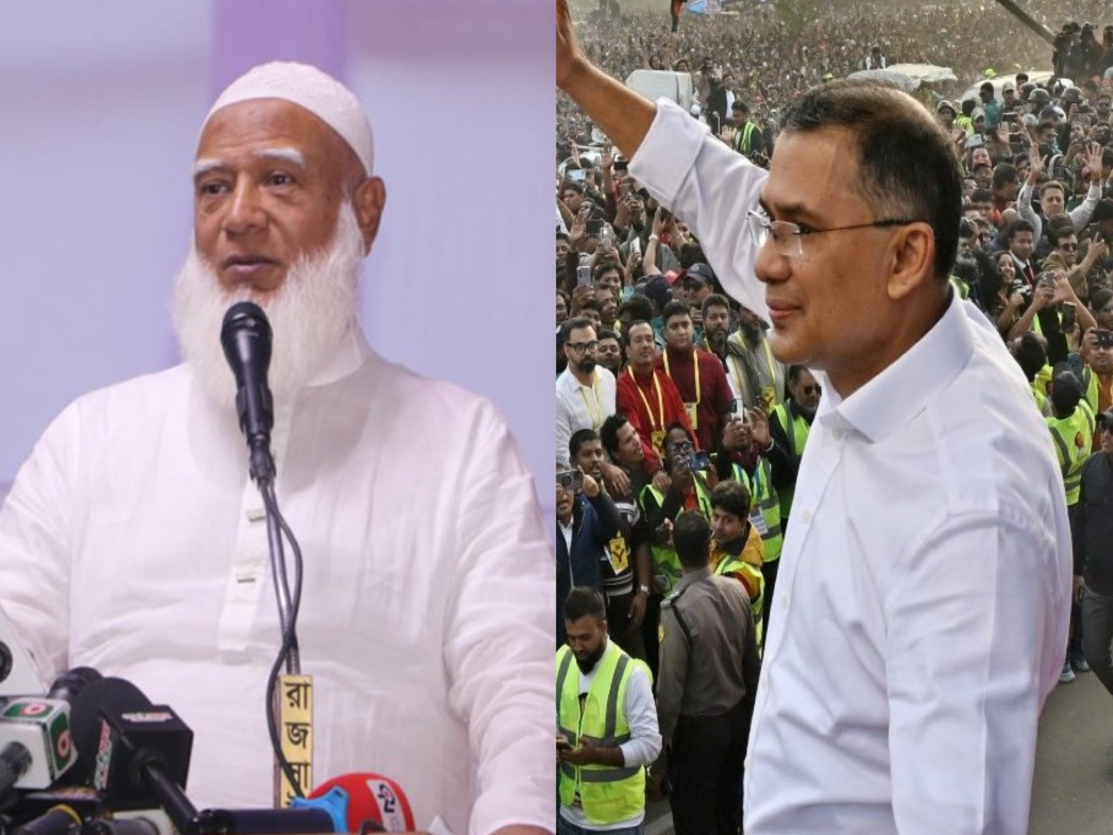 Bangladesh Jamaat-e-Islami Chief Shafiqur Rahman and Bangladesh Nationalist Party (BNP) Chairman Tarique Rahman (Photo/X@trahmanbnp, X/@Drsr_Official)