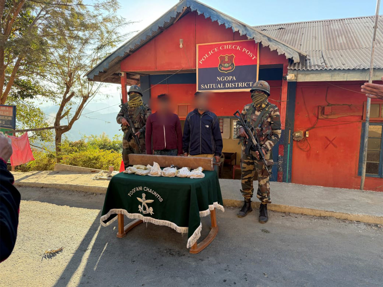 Assam rifles seize 3.518 kg of Morphine from NGopa, Mizoram (Photo/ANI)