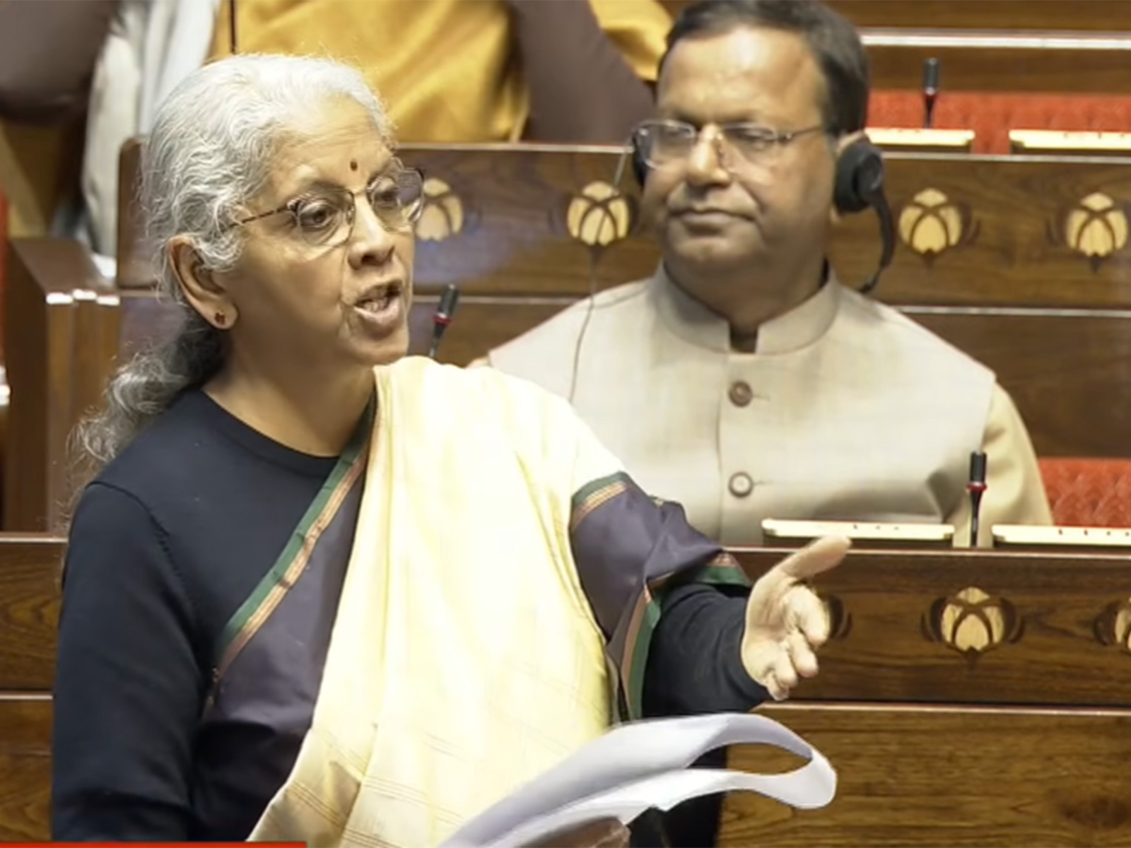 Union Finance Minister Nirmala Sitharaman. (Photo: X/sansad_tv)