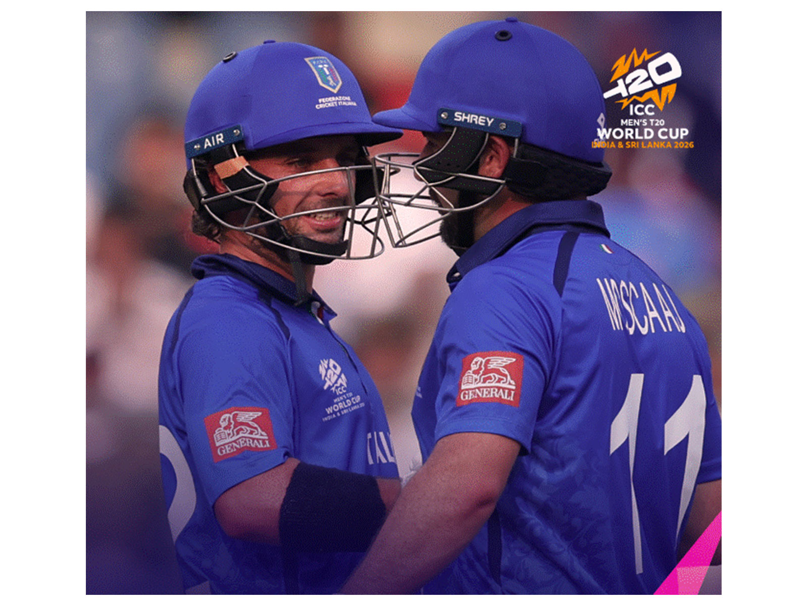 Justin and Anthony Mosca in action. (Photo: @ICC X)