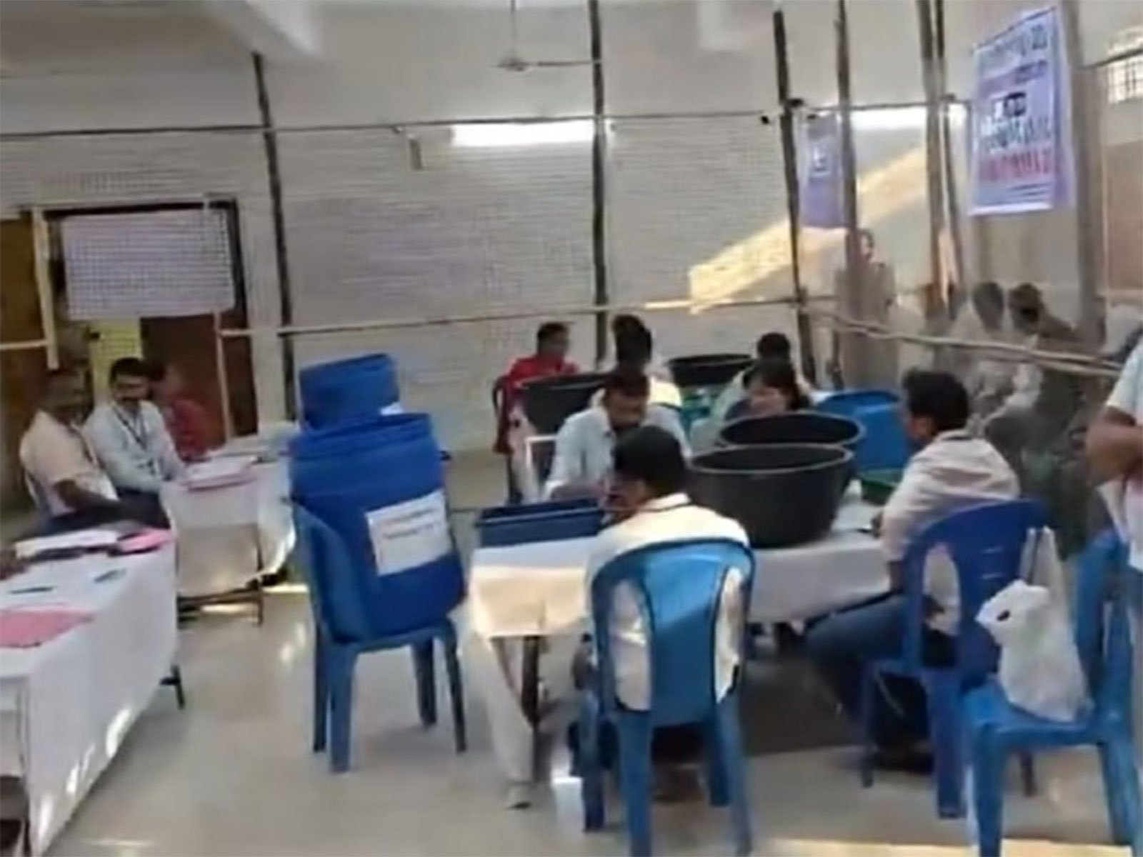 Visual from a counting centre in Warangal (Photo/ANI)