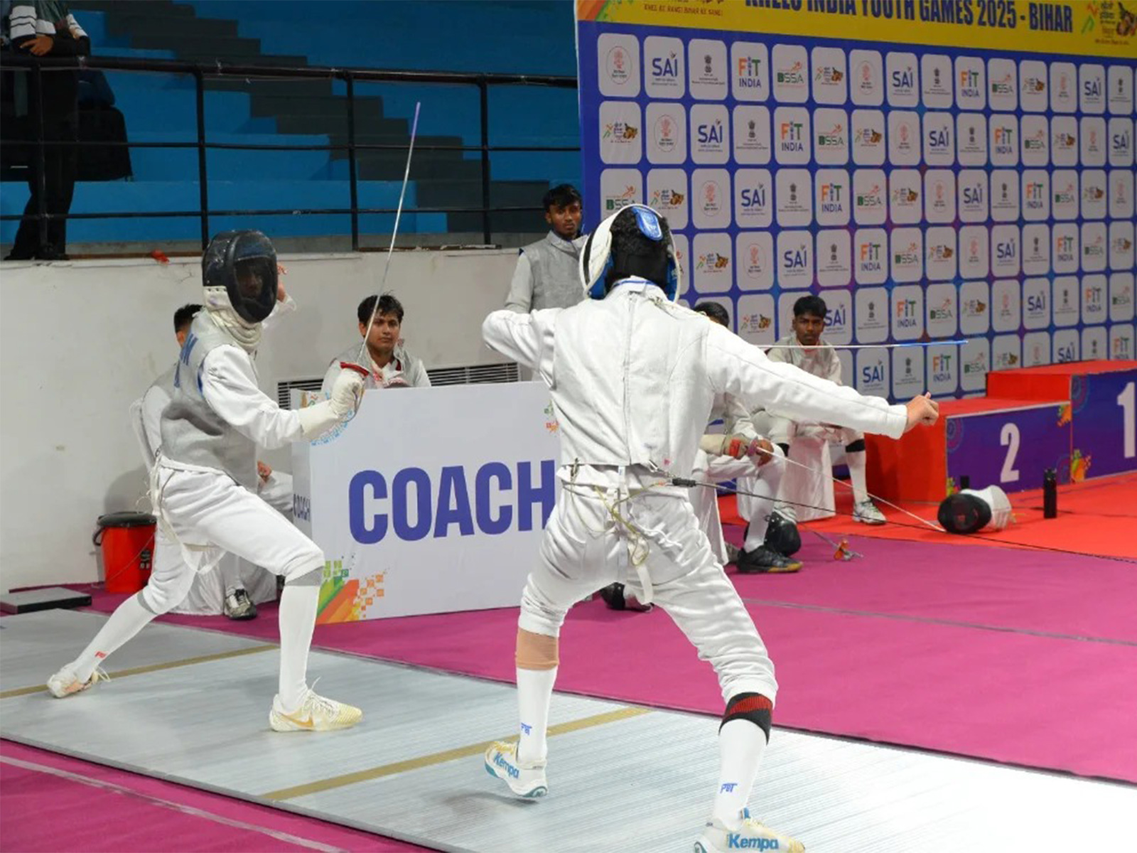 Fencing action from Khelo India Youth Games 2025 in Bihar. (Photo: SAI Media)