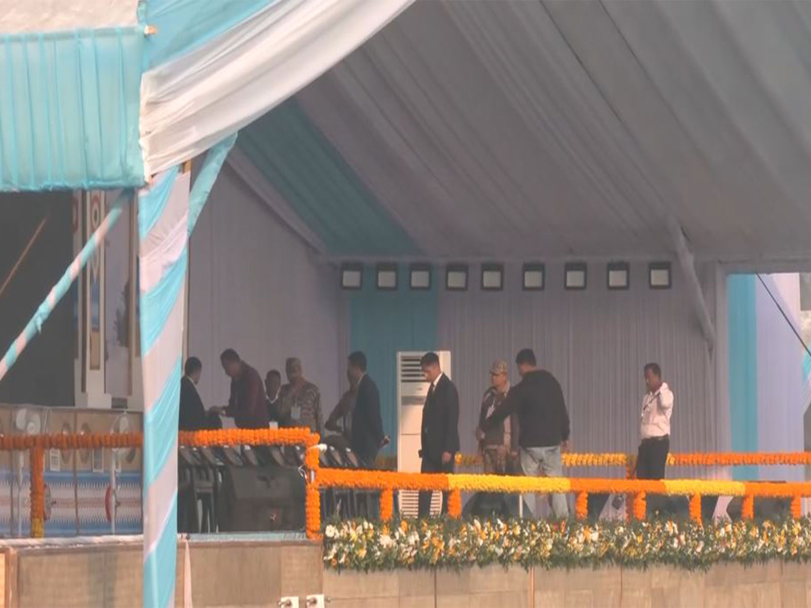 Preparations underway at Emergency Landing Facility (ELF) on Moran Bypass ahead of PM Narendra Modi's visit (Photo/ANI)