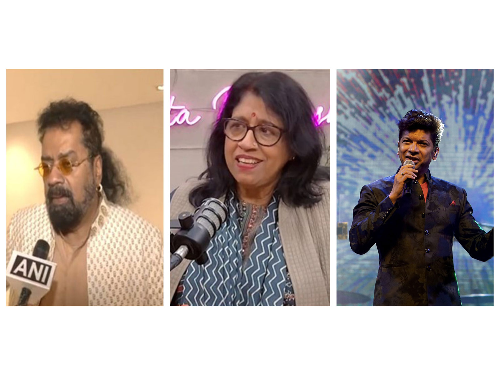 Singers Hariharan,  Kavita Krishnamurti, Shaan (Image source: ANI)