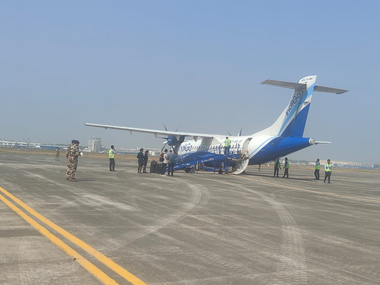 IndiGo flight moved to isolation bay at Kolkata Airport after bomb scare (Photo/NSCBI Airport)