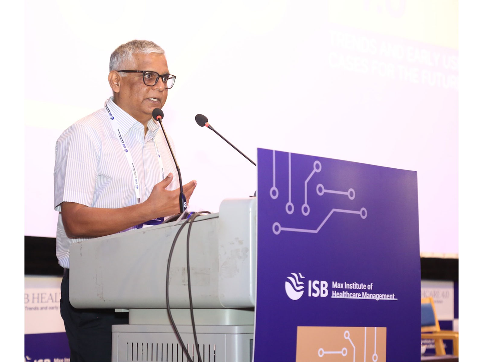 Professor Madan Pillutla, Dean, ISB, sharing his thoughts at the ISB Healthcare 4.0