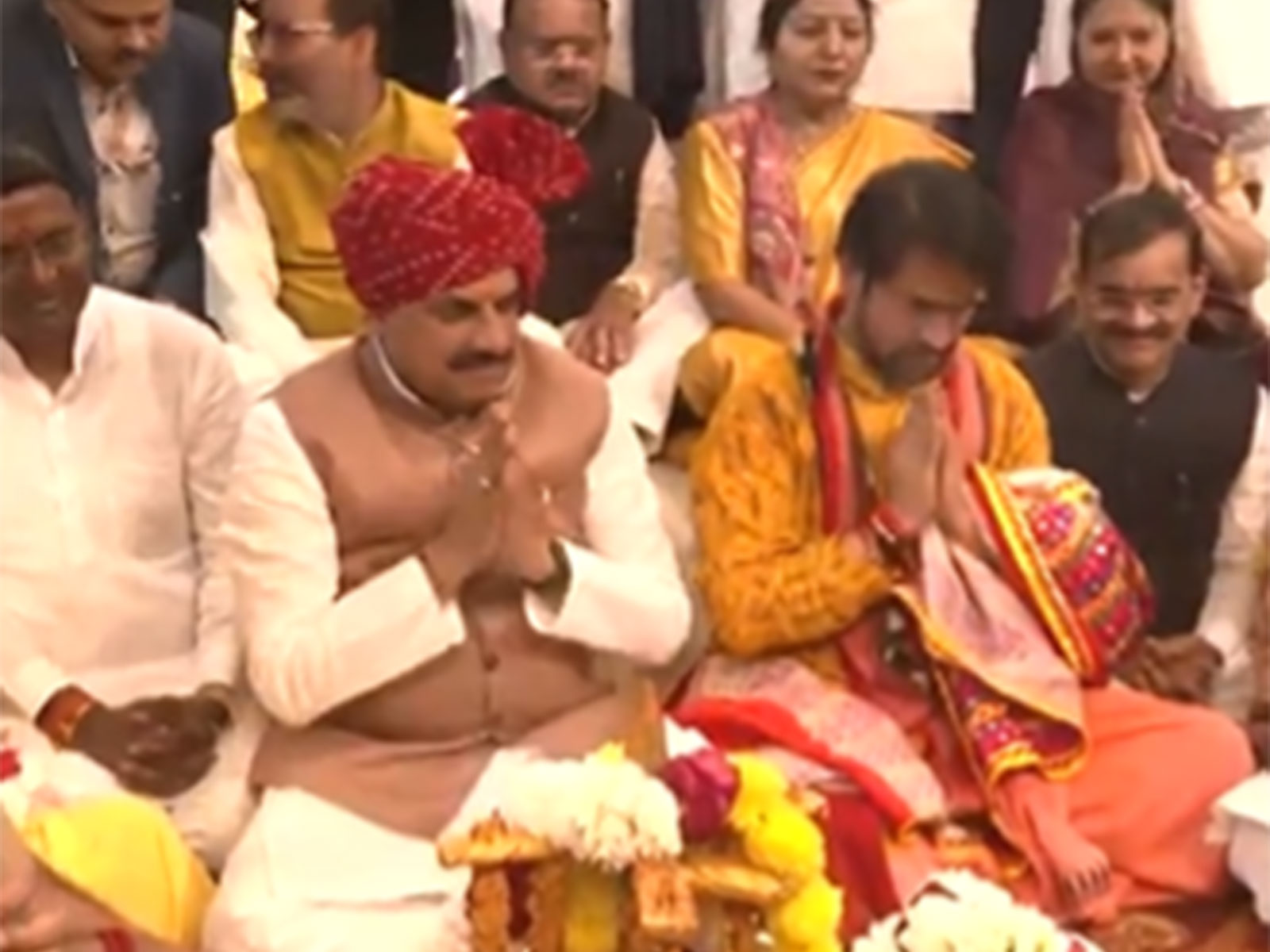 Madhya Pradesh Chief Minister Mohan Yadav attended the Saptam Kanya Vivah Mahotsav (Photo/ANI)