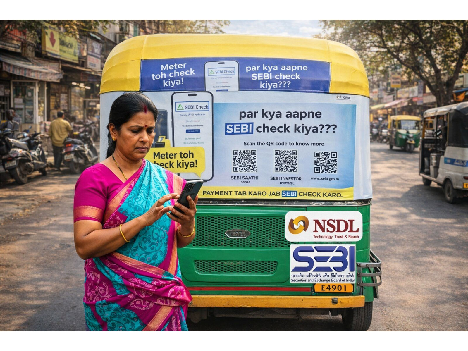 SEBI, NSDL Launch Auto Rickshaw Campaign to Promote Investor Verification