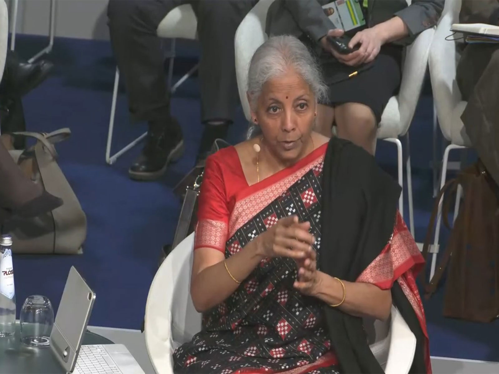 Nirmala Sitharaman, Union Finance Minister (Photo/Degrees of Instability: Climate Security in a Warming World | Townhall/Youtube)
