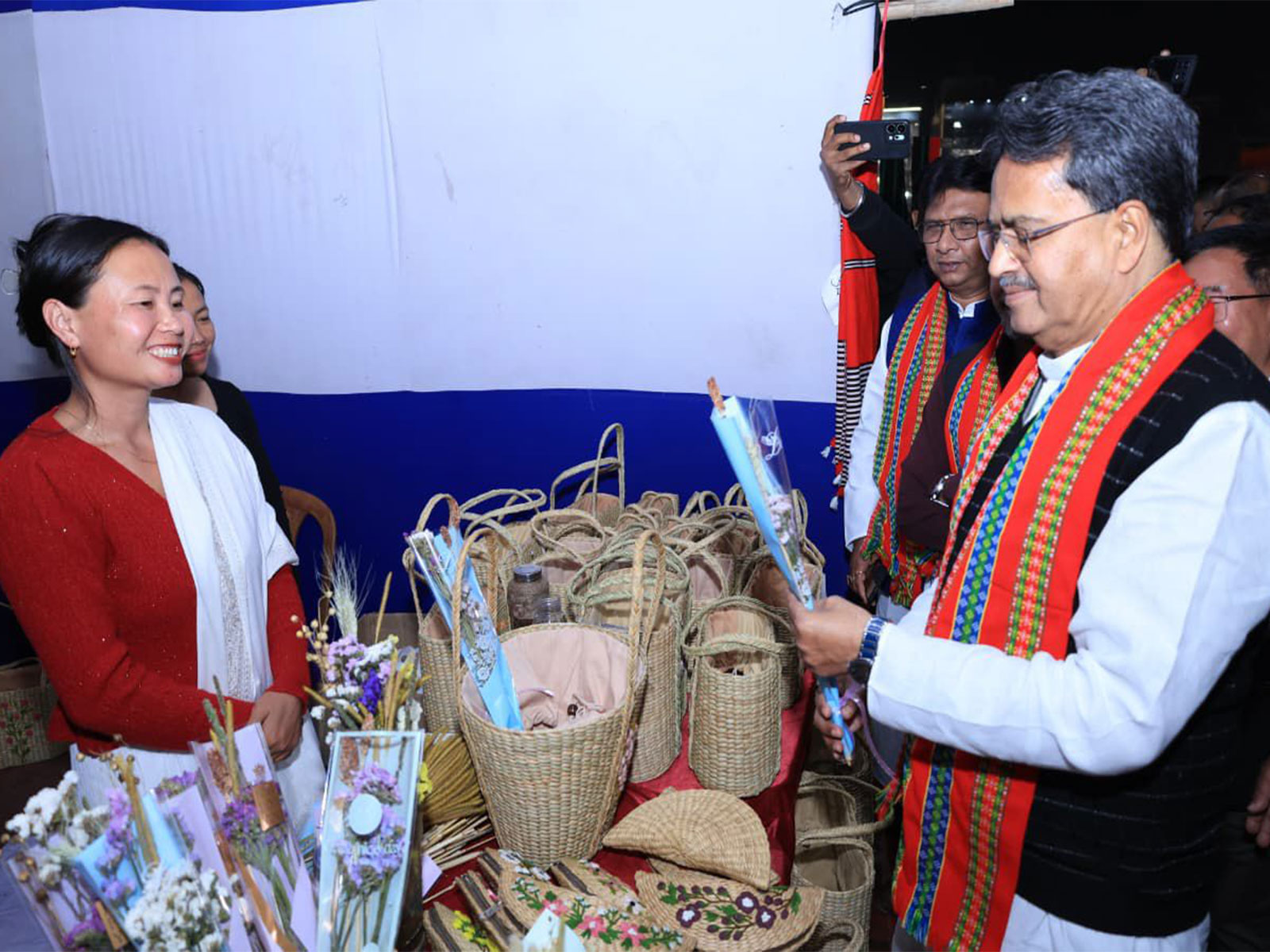 Tripura CM Manik Saha at inaugural programme of the eight-day "Adi Mahotsav" (Photo/ANI)
