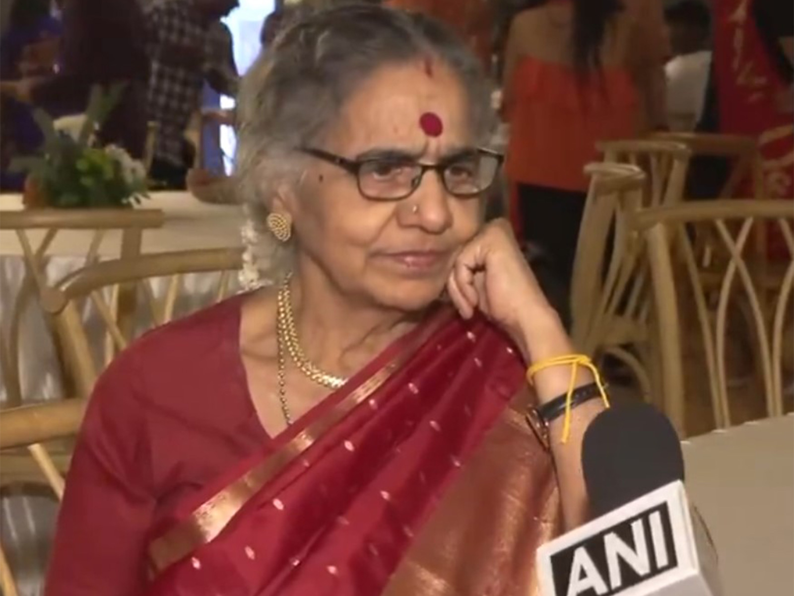 Bhavya Bharat Bhushan Award winner N Rajam (Photo: ANI)