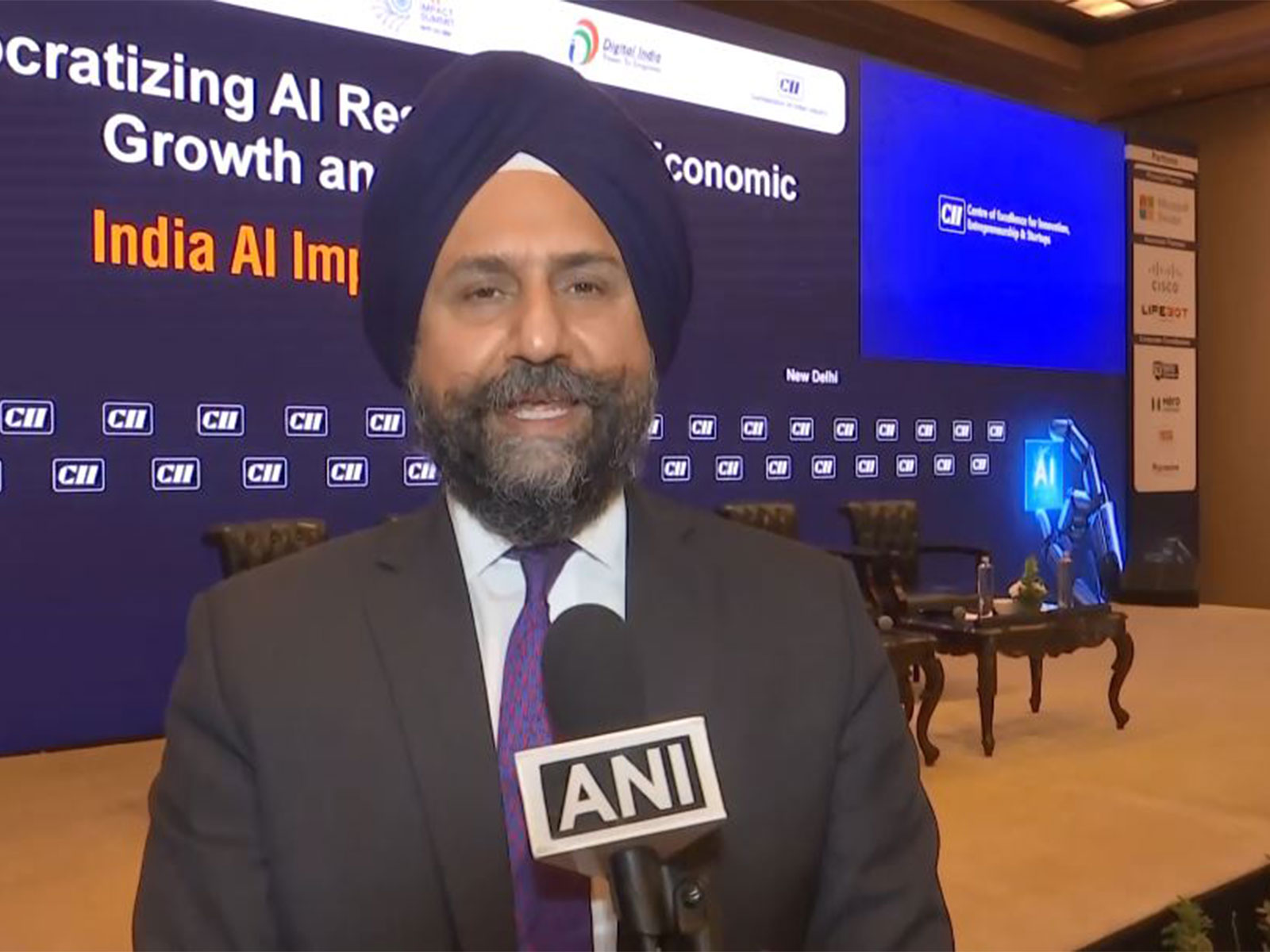 Tejpreet Chopra, Co-Chair, CII National AI Forum and CEO, Industry.AI (Photo/ANI)