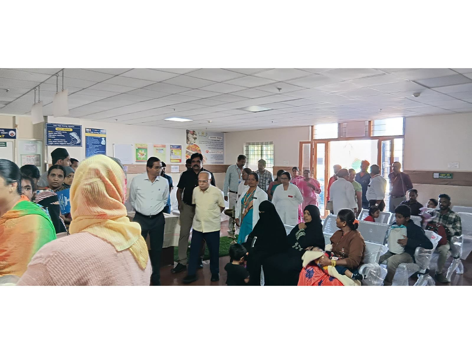 NR Foundation donates 14 three-seater metal sofa sets to the District Hospital & Epidemic Diseases Hospital, Mysuru, enhancing patient comfort and supporting community healthcare