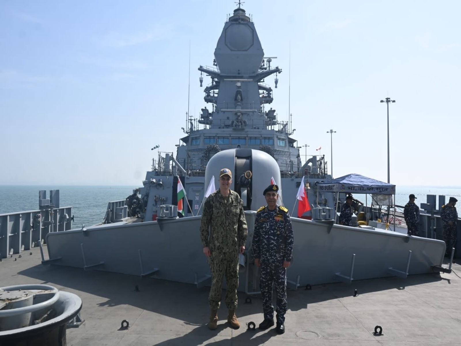 Indian Naval Ship Surat's visit to Bahrain (Photo/X/@indiannavy)