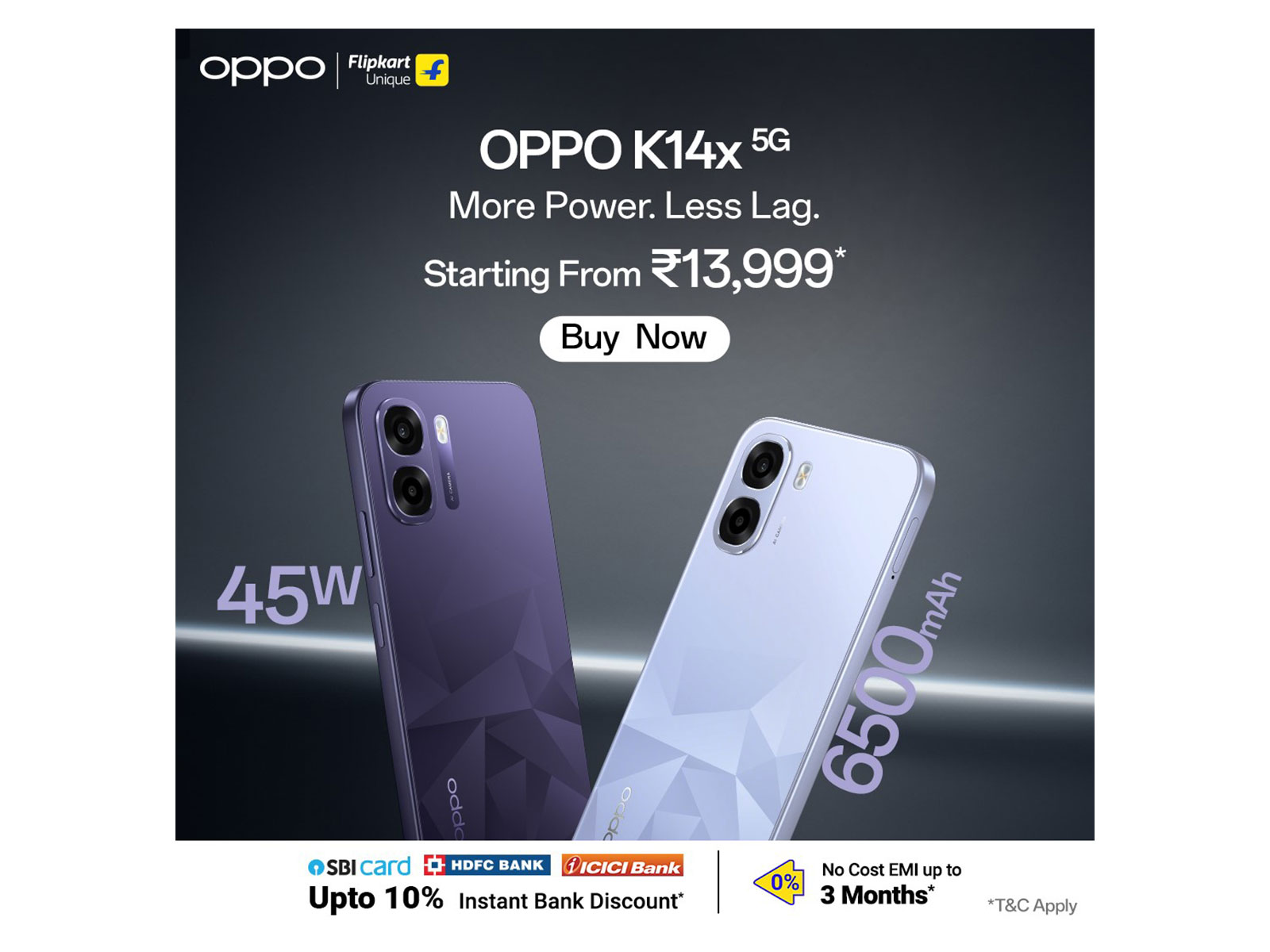 OPPO K14x 5G Goes on Sale in India from Today, Starting at an Effective Price of ₹13,499 