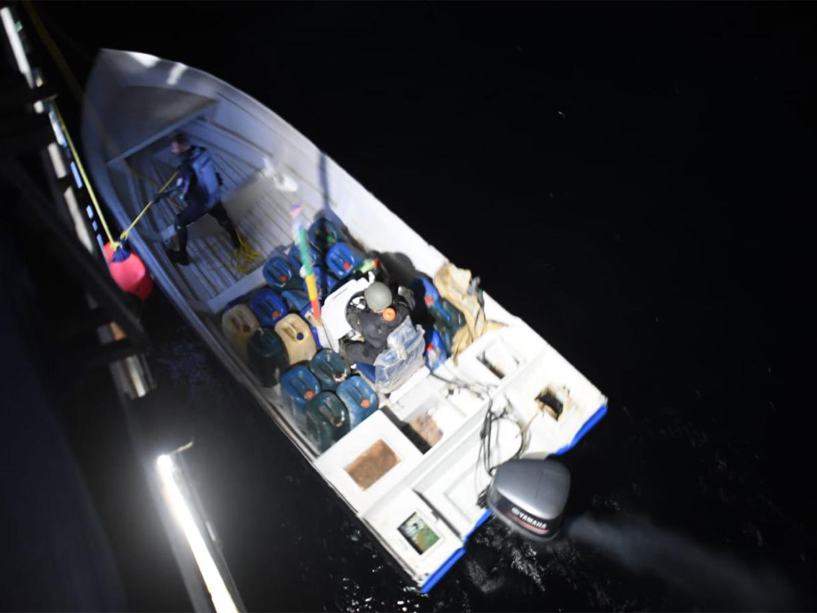 Coast Guard intercepts suspect boat (Photo X/@IndiaCoastGuard)