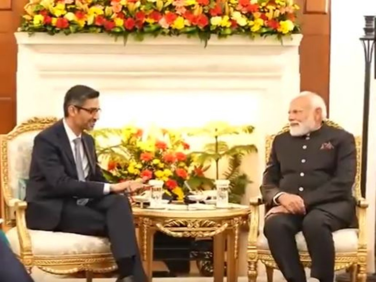 Google CEO Sundar Pichai meets Prime Minister Narendra Modi (Photo/DD)
