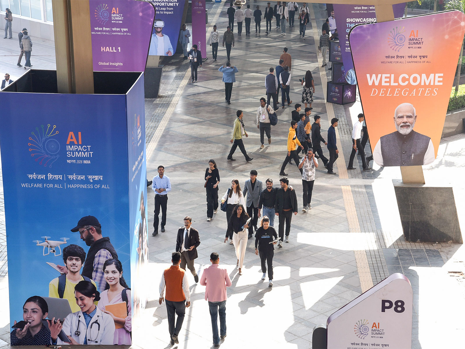 Visitors at the AI-India Impact Summit 2026 (Photo/ANI)