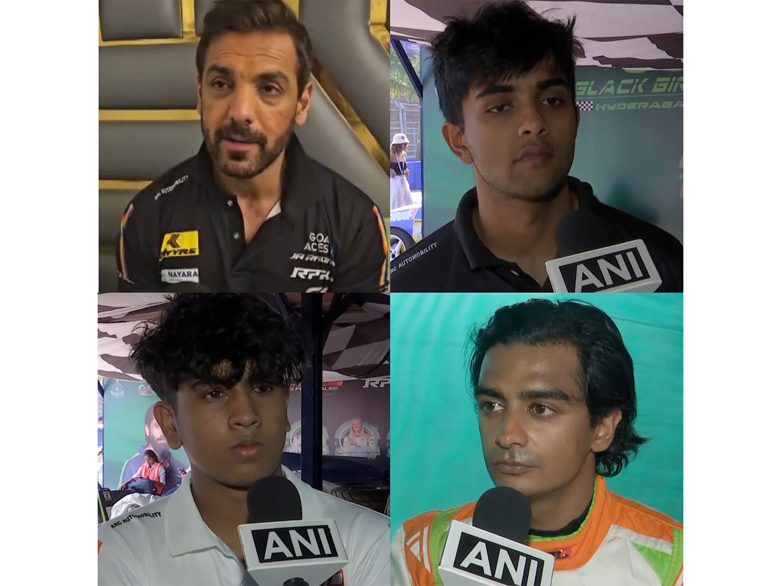 L-R John Abraham, Divy Nandan, Ishaan Madesh and Roul Hyman (Photo/ANI)