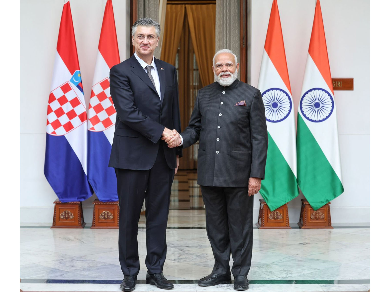 Prime Minister Narendra Modi with Prime Minister of Croatia, Andrej Plenkovic (Photo: X@narendramodi)