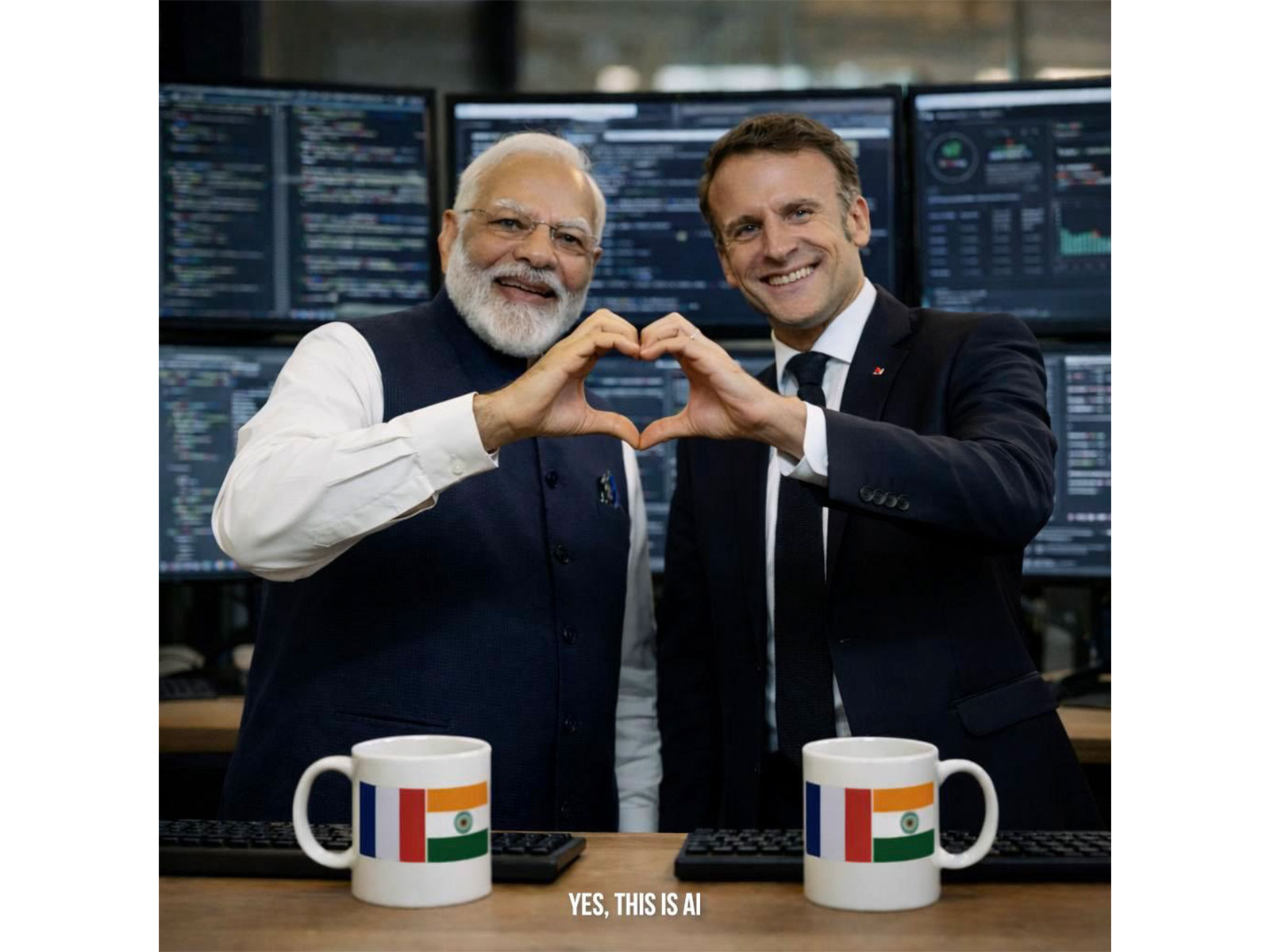 French President Macron shares AI-generated image with PM Modi (Photo/X@EmmanuelMacron)