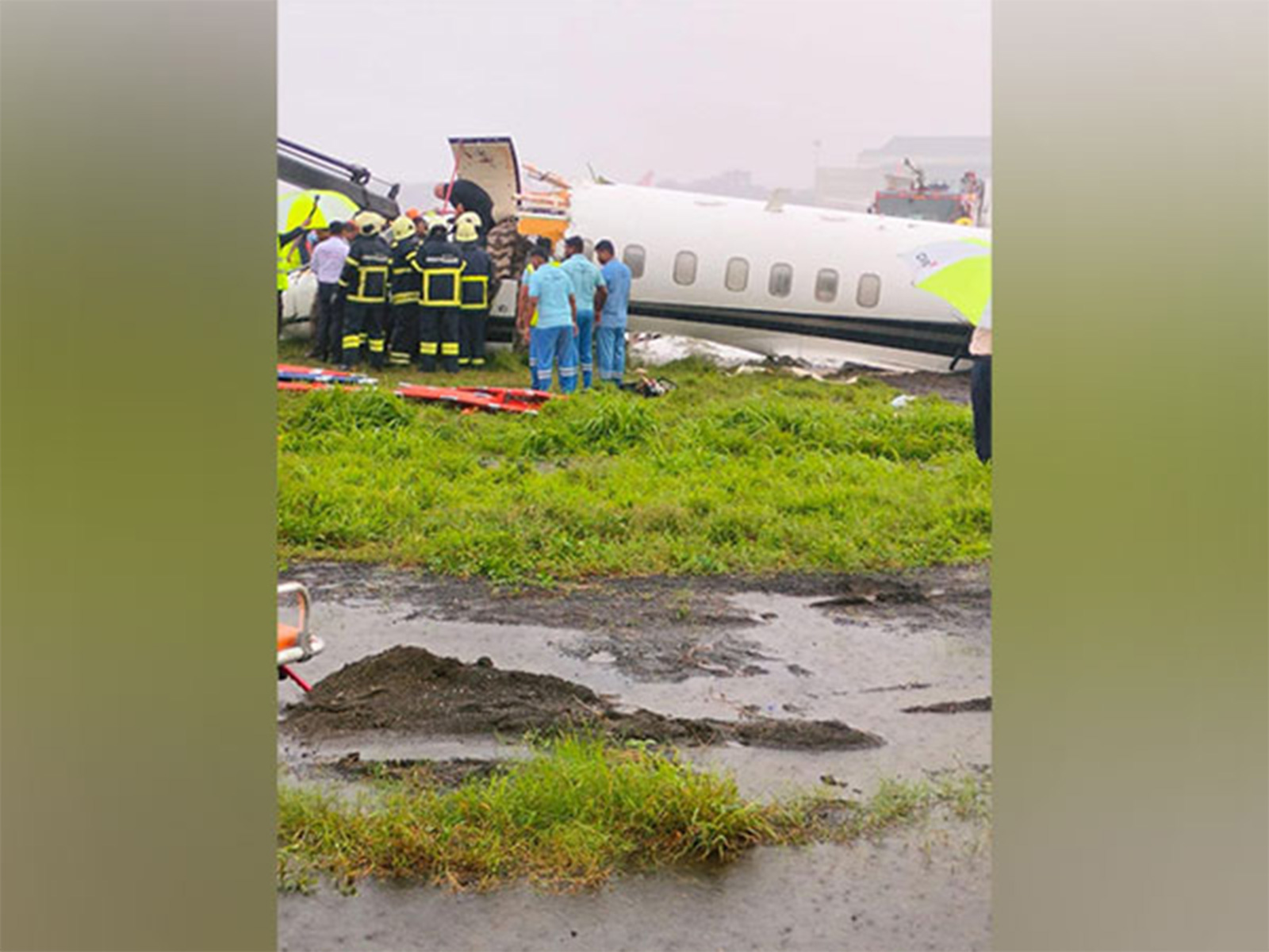 Private jet skidds off at Mumbai airport in 2023 (Photo/ANI)
