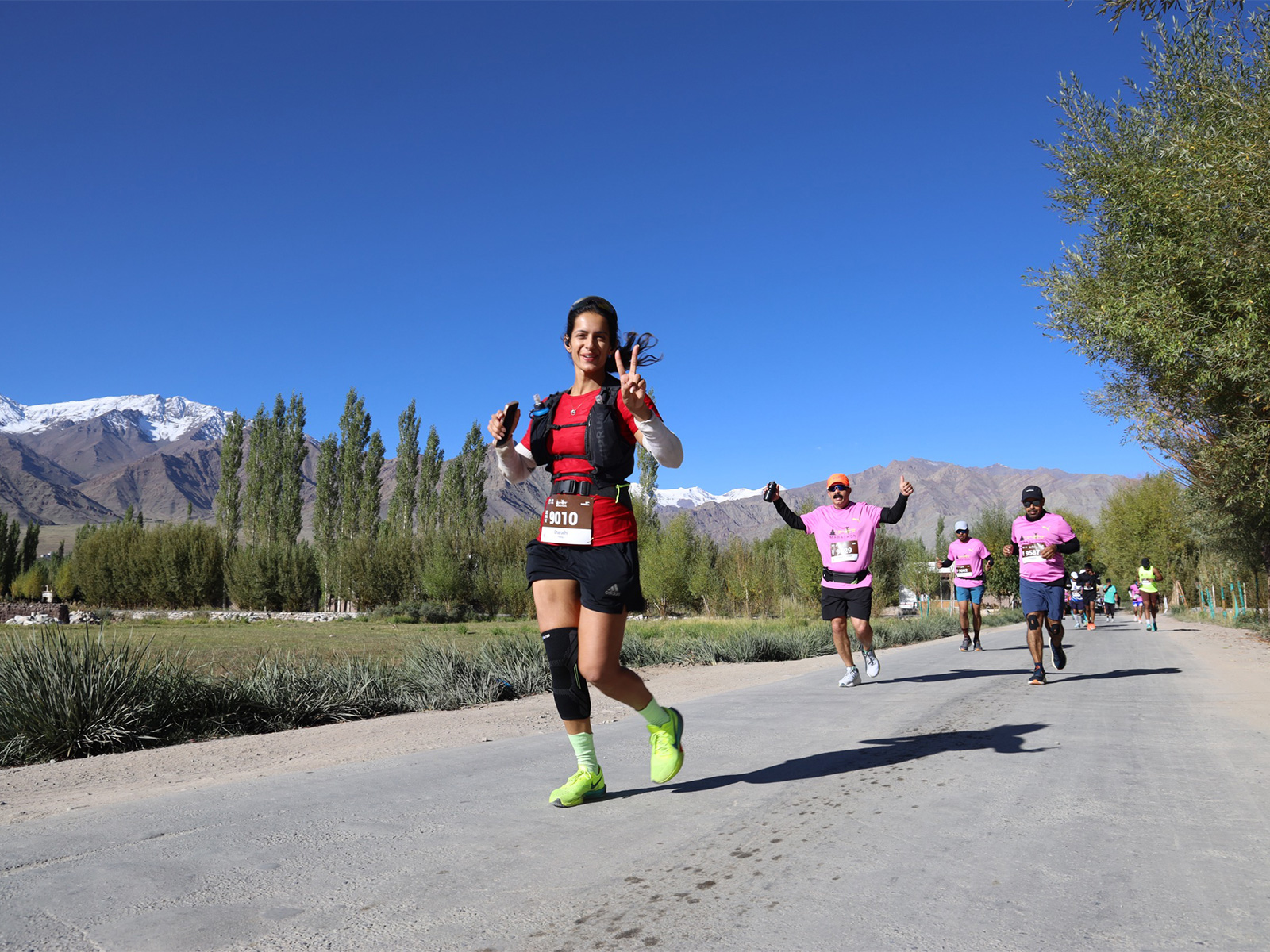 A marathon player in action (Photo: Ladakh Marathon)