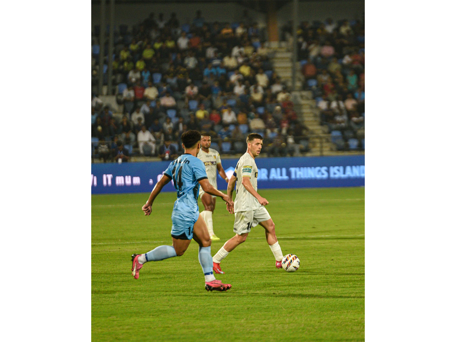 Chennaiyin FC's Alberto Noguera in action during their opening match clash against Mumbai City FC in ISL 2026. (Photo/AIFF Media)