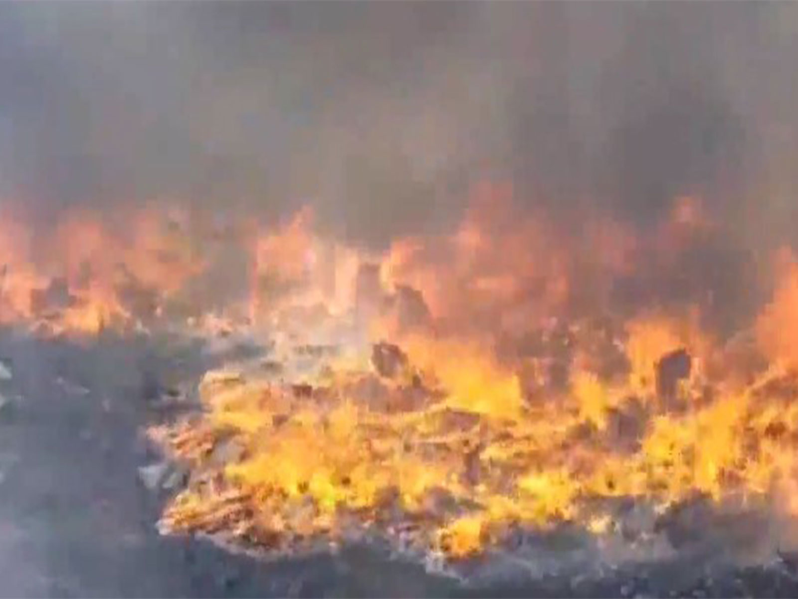 Fire in a plastic sack warehouse in Erode, Tamil Nadu (Photo/ANI)