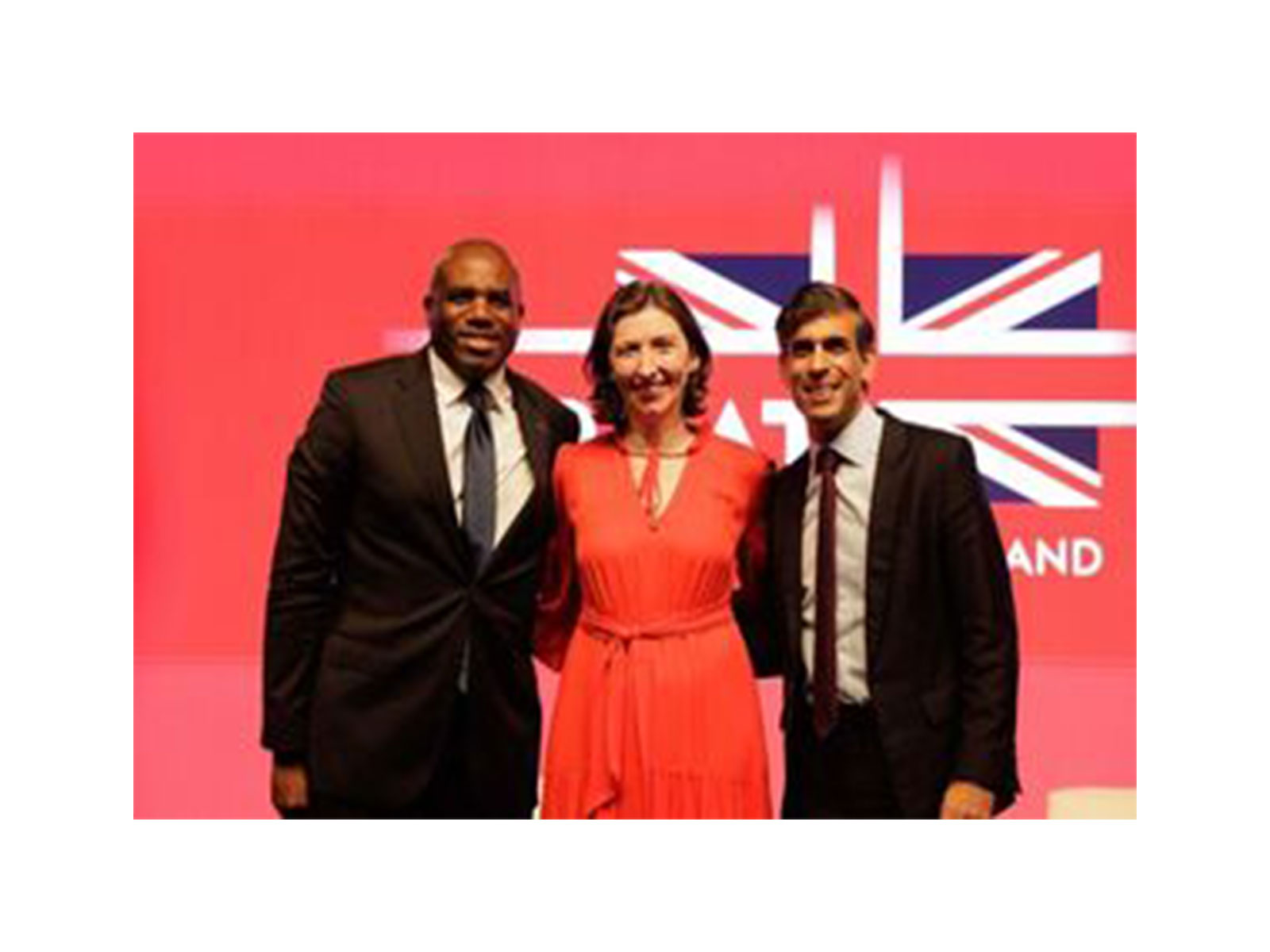 British High Commissioner to India, Lindy Cameron alongwith UK Deputy PM David Lammy and former UK PM Rishi Sunak (Photo/gov.uk)