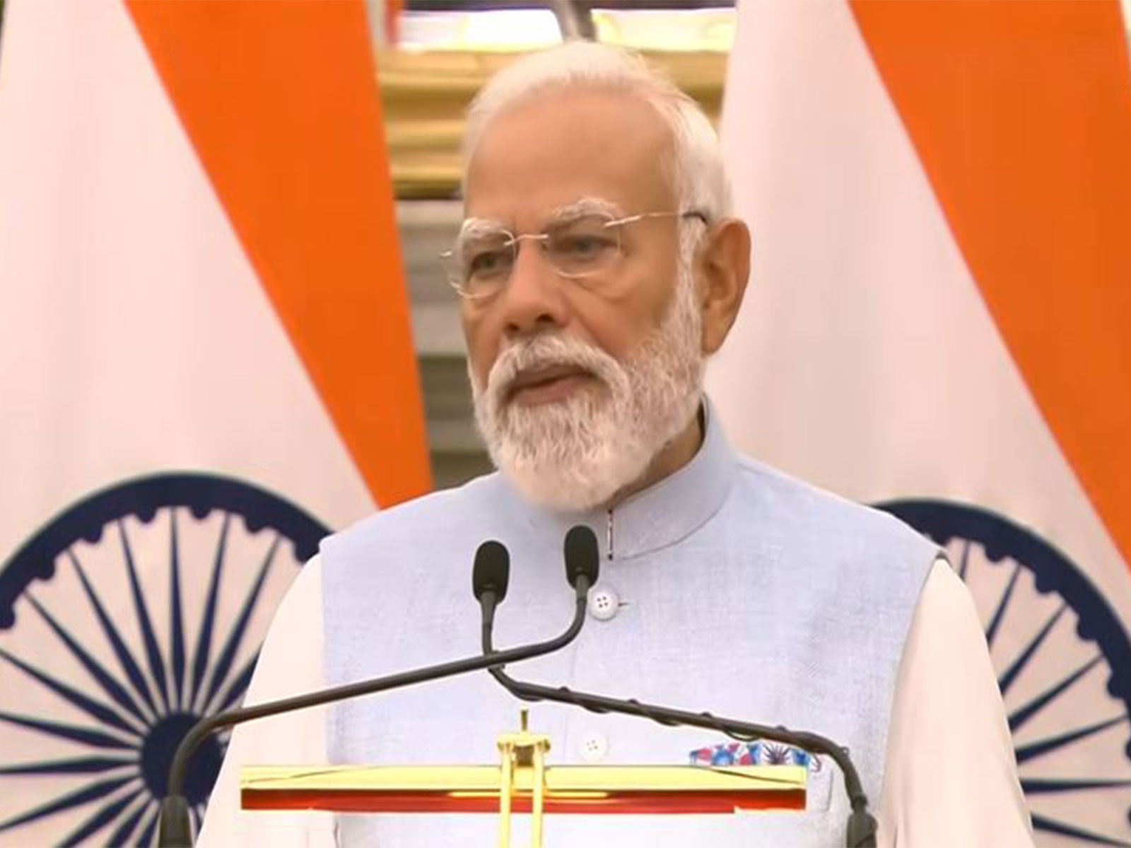 PM Modi during joint presser (Photo/ Youtube @NarendraModi)