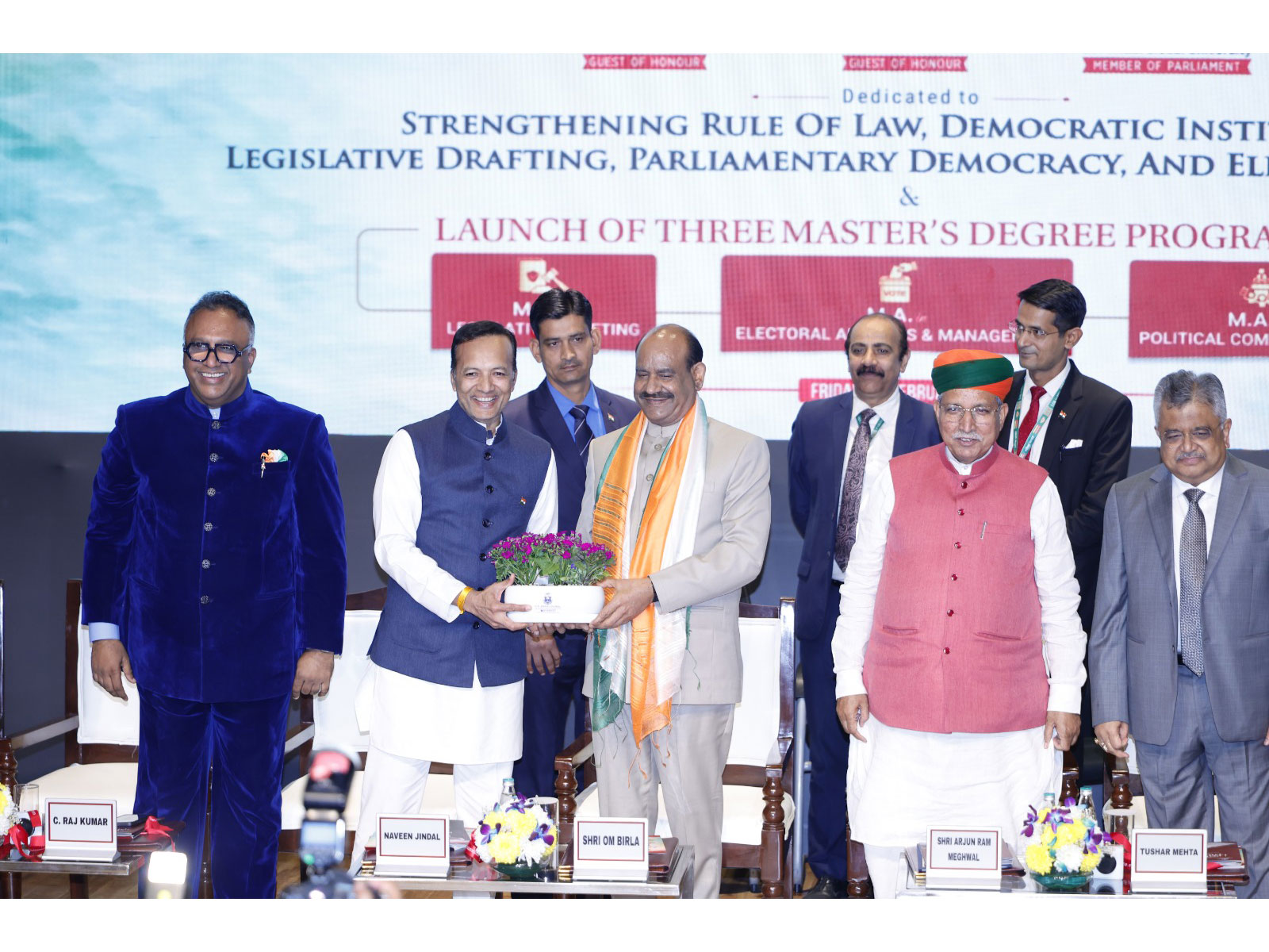 Lok Sabha Speaker and Law Minister Launch JGU's Three New Masters Degree Programmes