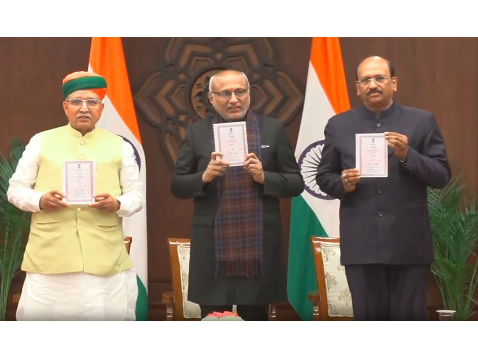  Vice-President Shri C. P. Radhakrishnan released updated versions of Constitution (Photo/X/@VPIndia)