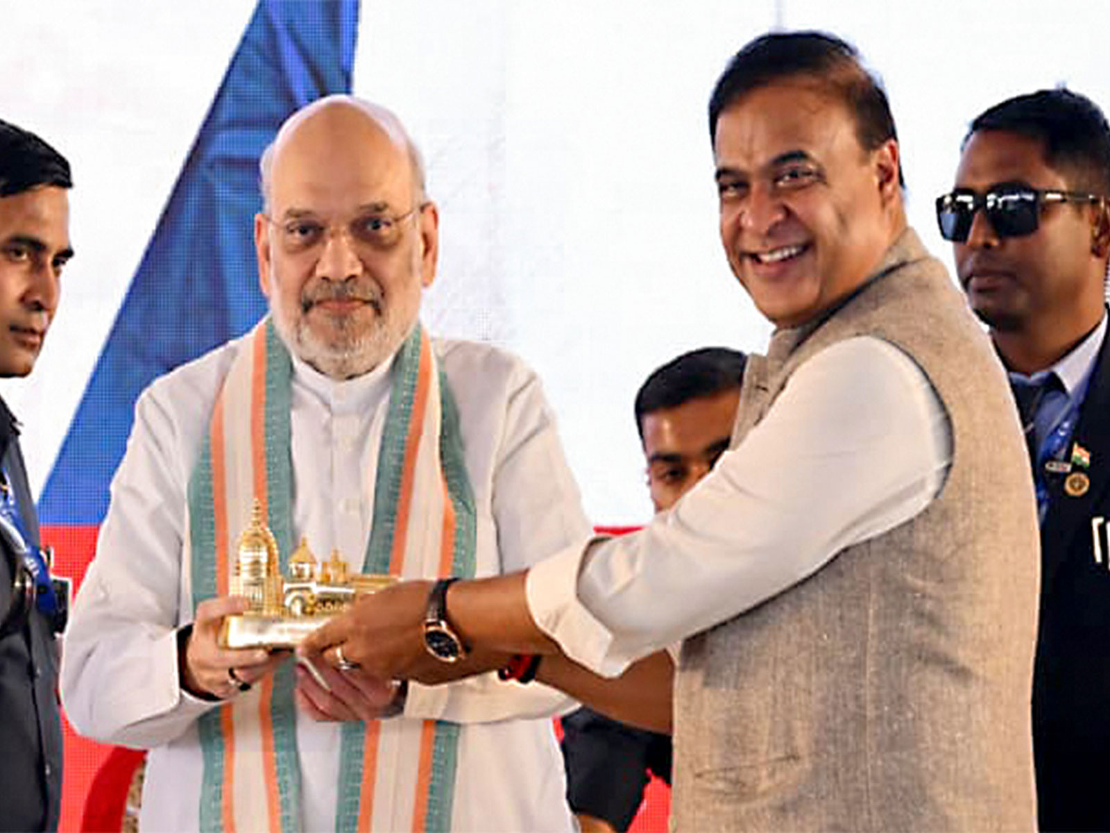 Union Home Minister Amit Shah and Assam Chief Minister Himanta Biswa Sarma (Photo/ANI)