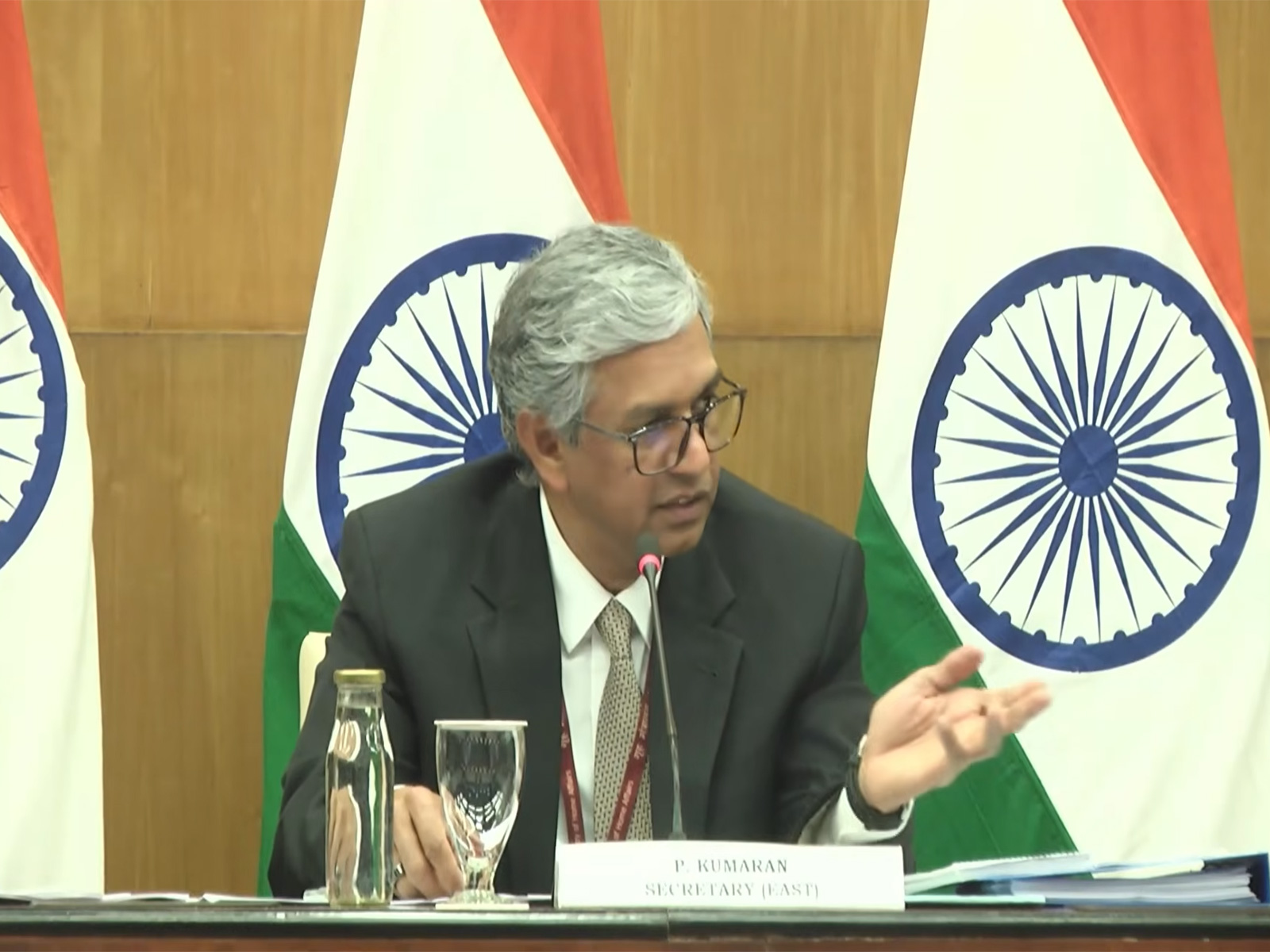Secretary (East) in the Ministry of External Affairs, P Kumaran (Photo: YouTube@Ministry of External Affairs, India)