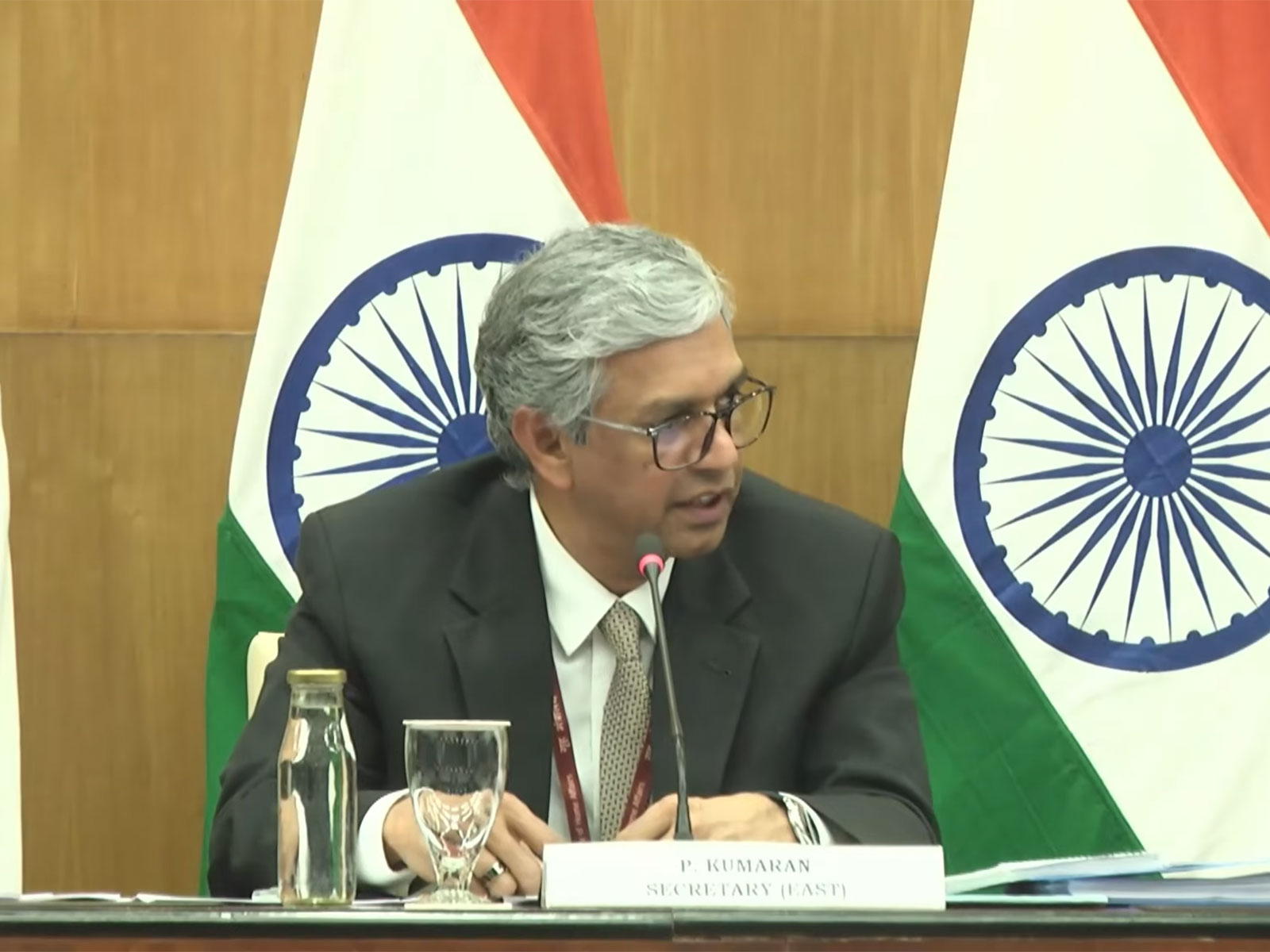 Secretary (East) in the Ministry of External Affairs, P Kumaran (Photo: YouTube@Ministry of External Affairs, India)