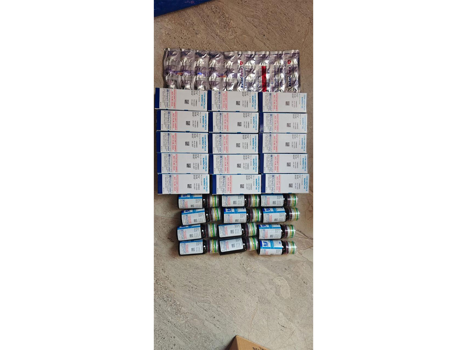 Medicines seized during a DCA raid on an alleged unqualified practitioner clinic in Telangana (Photo: DCA)