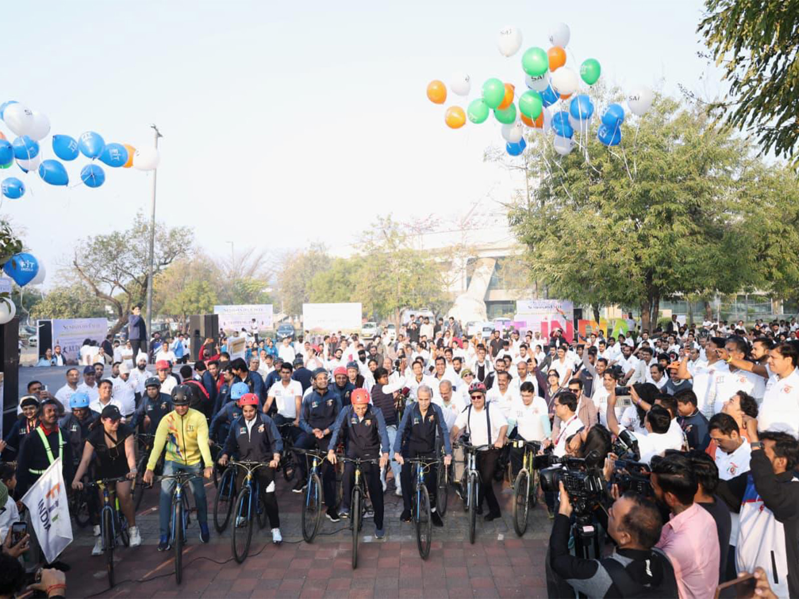Fit India cycling drive. (Photo/SAI Media)