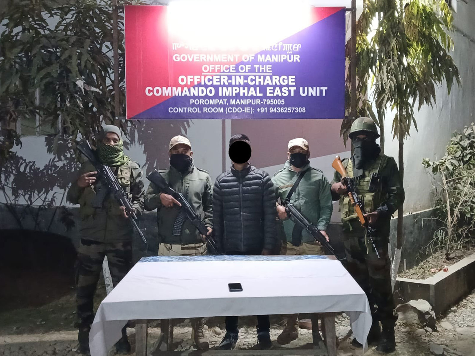 Security forces arrest an extortionist RPF/PLA active cadre (Photo/Manipur Police)