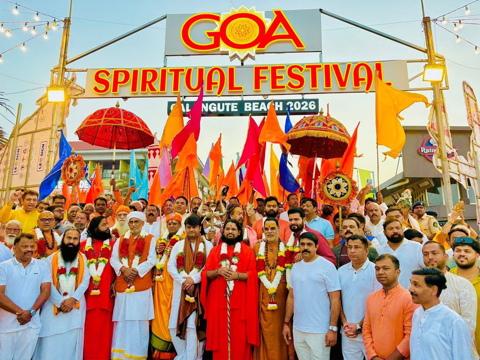 Thousands Participate in Yoga and Holy Bathing Ceremony at Goa Spiritual Festival for Unity