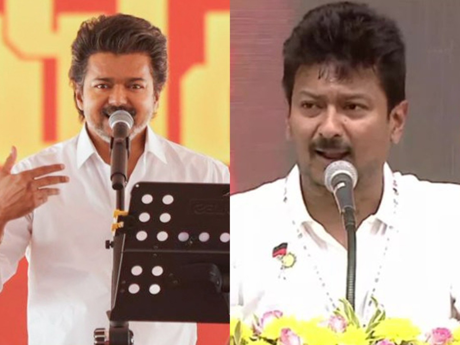 TVK chief Vijay and Tamil Nadu Deputy CM Udhayanidhi Stalin (Photo/ANI)