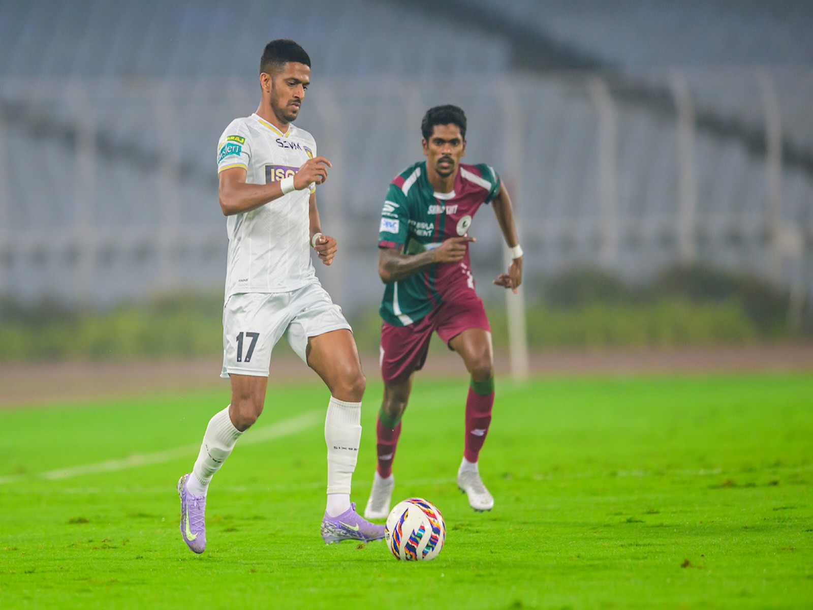 Mohun Bagan and Chennaiyin FC players in action (Photo: AIFF Media)