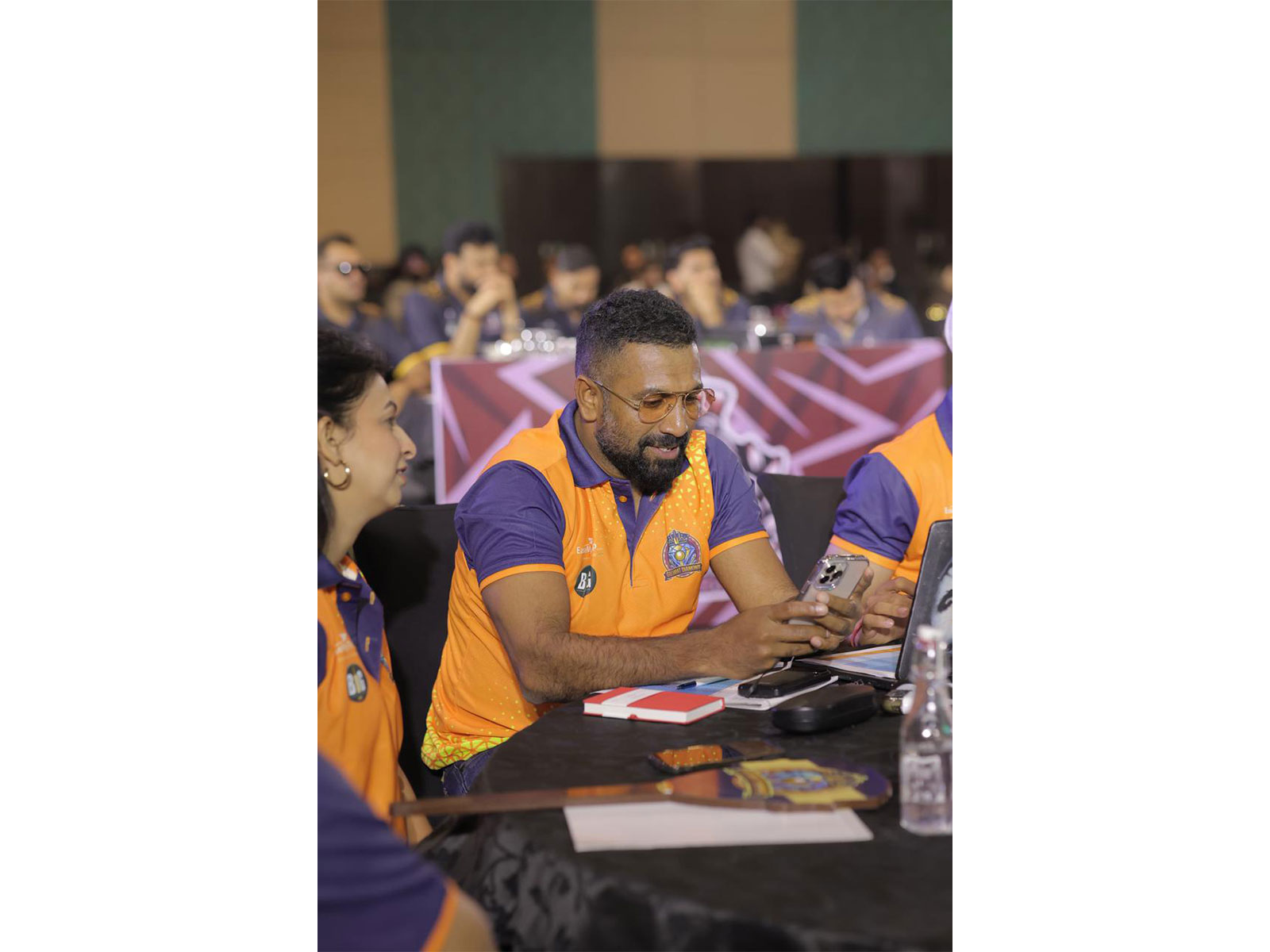 Gujarat Diamonds coach Dhammika Prasad during the BCL auction (Photo: Gujarat Diamonds)