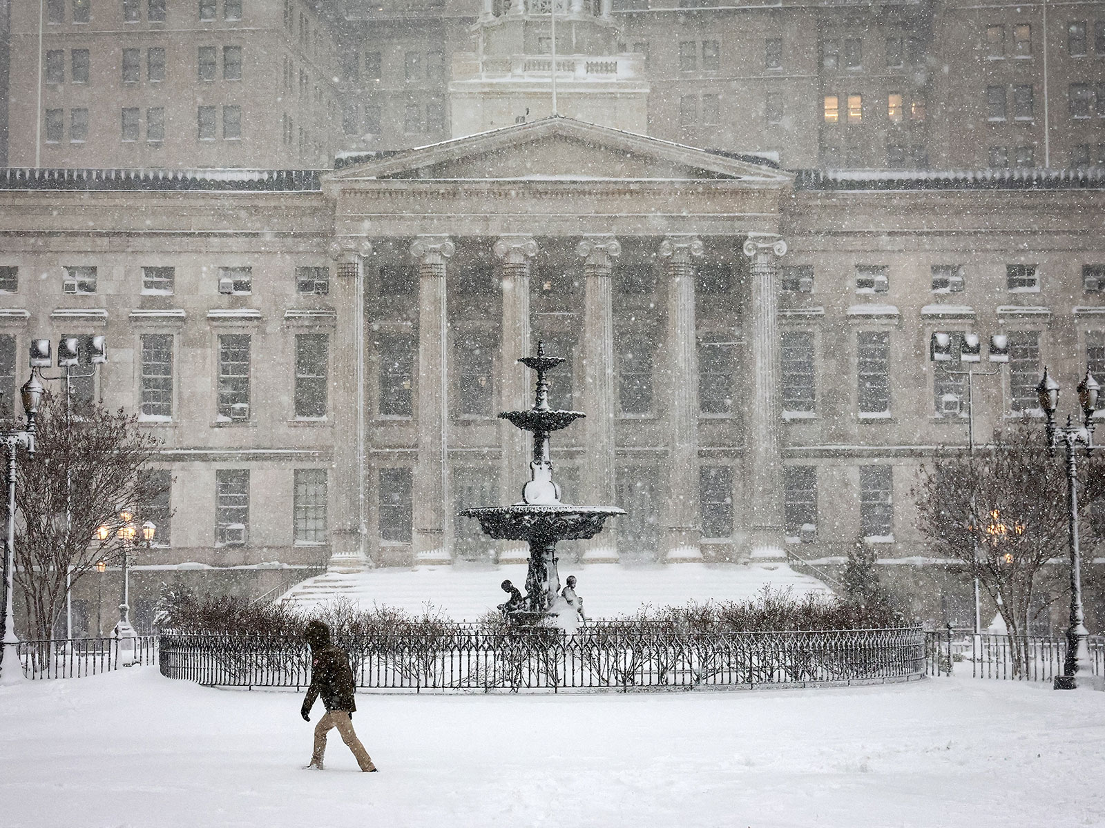 Snowfall in New York (Photo/Reuters)